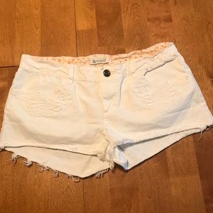 White Cotton Shorts
